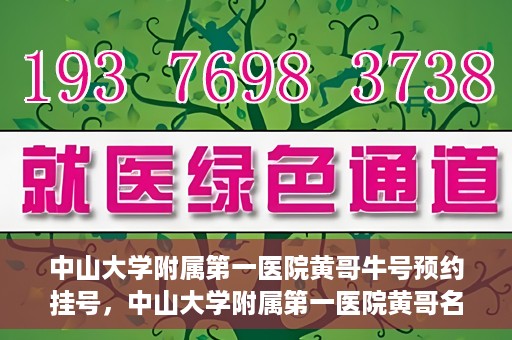 中山大学附属第一医院黄哥牛号预约挂号，中山大学附属第一医院黄哥名医牛号预约挂号攻略