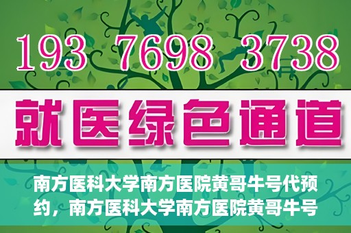 南方医科大学南方医院黄哥牛号代预约，南方医科大学南方医院黄哥牛号预约服务解析