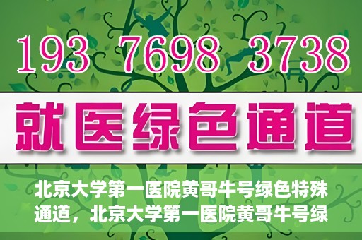 北京大学第一医院黄哥牛号绿色特殊通道，北京大学第一医院黄哥牛号绿色就医特殊通道揭秘
