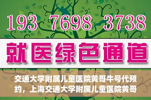 交通大学附属儿童医院黄哥牛号代预约，上海交通大学附属儿童医院黄哥牛号预约指南，轻松预约挂号新体验