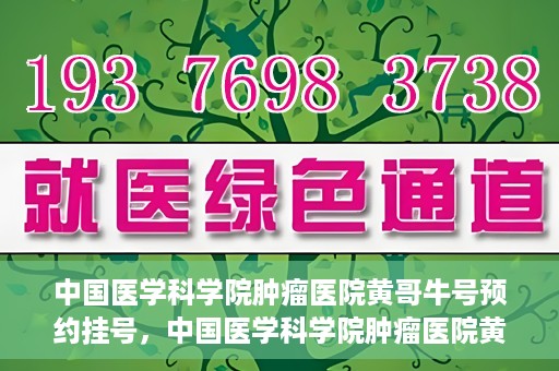 中国医学科学院肿瘤医院黄哥牛号预约挂号，中国医学科学院肿瘤医院黄哥牛号预约挂号攻略，一站式解决您的挂号难题