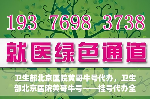 卫生部北京医院黄哥牛号代办，卫生部北京医院黄哥牛号——挂号代办全攻略
