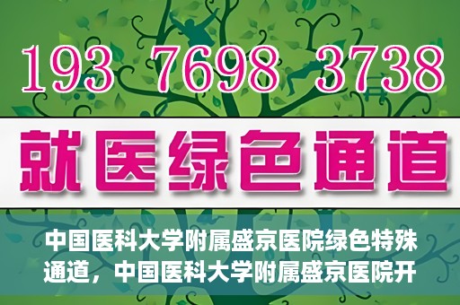 中国医科大学附属盛京医院绿色特殊通道，中国医科大学附属盛京医院开通绿色特殊通道，助力患者快速就医