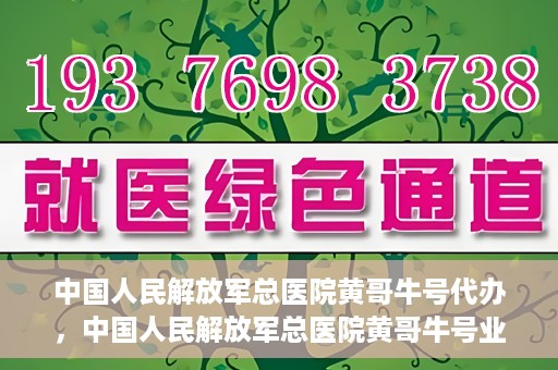 中国人民解放军总医院黄哥牛号代办，中国人民解放军总医院黄哥牛号业务代办揭秘