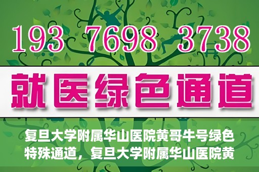 复旦大学附属华山医院黄哥牛号绿色特殊通道，复旦大学附属华山医院黄哥牛号，绿色特殊通道开启健康之门