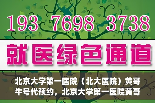 北京大学第一医院（北大医院）黄哥牛号代预约，北京大学第一医院黄哥牛号预约服务解析