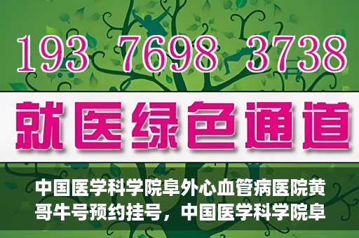 中国医学科学院阜外心血管病医院黄哥牛号预约挂号，中国医学科学院阜外心血管病医院黄哥牛号预约挂号指南，轻松挂号，健康无忧！