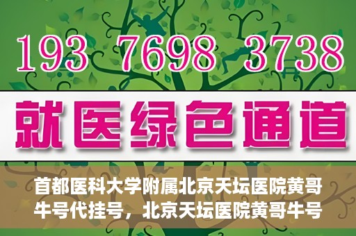 首都医科大学附属北京天坛医院黄哥牛号代挂号，北京天坛医院黄哥牛号代挂号攻略揭秘