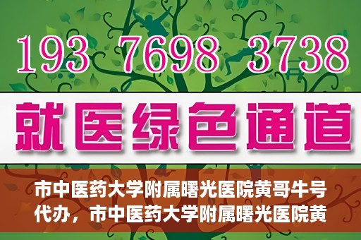 市中医药大学附属曙光医院黄哥牛号代办，市中医药大学附属曙光医院黄哥牛号挂号代办服务解析
