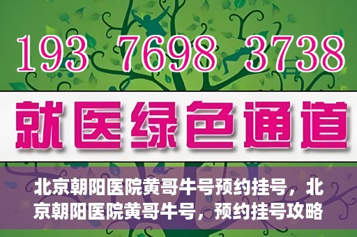 北京朝阳医院黄哥牛号预约挂号，北京朝阳医院黄哥牛号，预约挂号攻略
