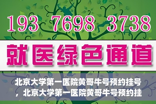 北京大学第一医院黄哥牛号预约挂号，北京大学第一医院黄哥牛号预约挂号攻略，轻松挂号，无忧就医体验