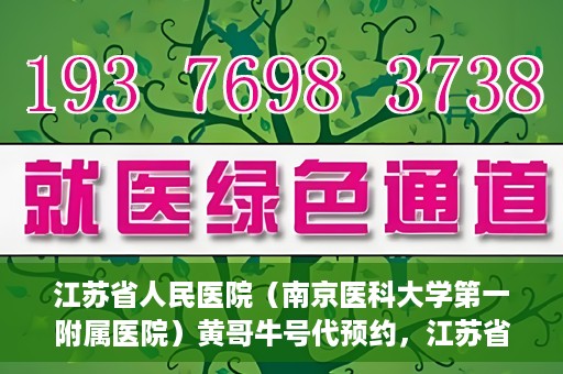 江苏省人民医院（南京医科大学第一附属医院）黄哥牛号代预约，江苏省人民医院（南京医科大学第一附属医院）黄哥牛号预约服务解析