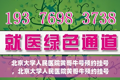 北京大学人民医院黄哥牛号预约挂号，北京大学人民医院黄哥牛预约挂号攻略，轻松预约，便捷就医