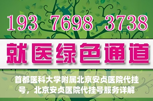 首都医科大学附属北京安贞医院代挂号，北京安贞医院代挂号服务详解