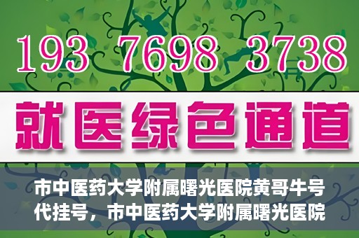 市中医药大学附属曙光医院黄哥牛号代挂号，市中医药大学附属曙光医院黄哥牛号代挂号服务解析