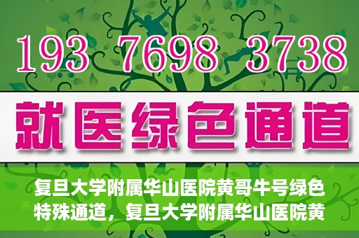 复旦大学附属华山医院黄哥牛号绿色特殊通道，复旦大学附属华山医院黄哥牛号，绿色特殊通道开启健康之门